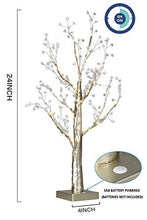 Load image into Gallery viewer, EAMBRITE 2FT Small Gold Twig Tree with Lights Pearls & Beads Jewelled Tree Decorations Light up Tree Powered by Battery for Christmas Party Home Decor
