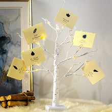 Load image into Gallery viewer, Vanthylit Money Tree Gift Holder, Lighted Tabletop Birch Tree with 12 Clips and 6 Greeting Cards, Photo Decorations for Birthday Wedding Christmas Graduation Gifts(2FT 24 LED Warm White)