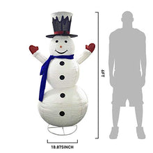 Load image into Gallery viewer, EAMBRITE 6FT LED Collapsible Snowman with 120 Lights Outdoor Lighted Christmas Snowman Plug in for Christmas Yard Indoors Outdoors Decoration