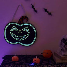 Load image into Gallery viewer, EAMBRITE EL Neon Animation Halloween Pumpkin Light for Door Wall Windows in Home Hotel School Office Party Decor Halloween Indoor Decorations