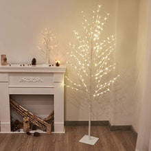 Load image into Gallery viewer, Vanthylit Pre-lit 6FT Tree with 200LED White Twinkle Lights Artificial White Tree for Party Wedding Holiday Decorations Indoor and Outdoor