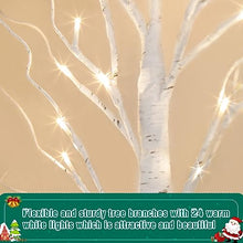 Load image into Gallery viewer, PEIDUO Artificial Tree for Table Decor, Battery Powered Tree Lights with Timer, Lighted Birch Tree with LED Lights for Home, Bedroom, Office, Living Room, Wedding Decor (2FT 24LT Warm White)