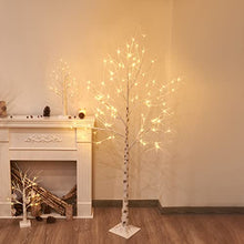 Load image into Gallery viewer, Vanthylit 6FT 88LT Pre-lit Birch Tree with Warm White Christmas Lights for Home Decor …