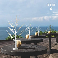 Load image into Gallery viewer, EAMBRITE Set of 2 2FT 24LT Linkage Led Birch Tree Light with Timer Tabletop Bonsai Tree Light Jewelry Holder Decor for Home Party Wedding Holiday
