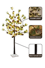 Load image into Gallery viewer, EAMBRITE Pre Lit Faux Norway Pine Tree with Pine Cones Realistic 5FT 112LT Christmas Tree Decor Christmas Wedding Party Holiday