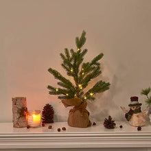 Load image into Gallery viewer, Spring Decor,Vanthylit LED 1.5FT Pine Tree with 36 Warm White Lights and 8 Stars Pendant Christmas Tree for Spring Summer and Home Decoration