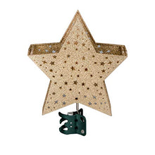 Load image into Gallery viewer, PEIDUO Christmas Clearance 9" Christmas Star Tree Topper with Rotating Magic Eye Projector for Crown Xmas Tree Topper Decoration