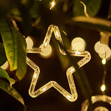 Load image into Gallery viewer, EAMBRITE 9FT 120LT LED Curtain Lights Outdoor String Lights Decorations for Christmas Wedding Party Indoor Outdoor