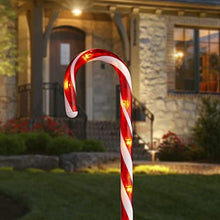 Load image into Gallery viewer, DELICHTER LED 8er Zuckerstangen Lichterketten Rot-Weiß Warm Weiß Lichter mit 8 Modi, Strombetrieben Weihnachtsbeleuchtung Deko für Außen und Innen Garten Weihnachten(44CM)