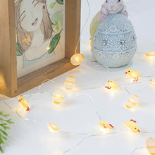 Load image into Gallery viewer, Vanthylit Set of 2 Easter Lights 3M 30 LED Easter Egg Chicken Bunny and Carrot Fairy Lights Battery Operated Decorative Lights for Bedroom Home Party Table Easter Decorations (Warm White)