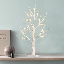 Load image into Gallery viewer, PABIPABI Easter Decorations for The Home, 2FT Easter Table Centerpiece Decoration Lighted Birch Tree, Battery Powered Easter Tree Timer (Warm White)
