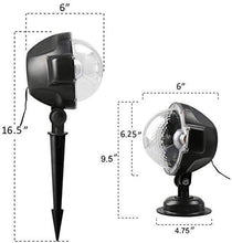 Load image into Gallery viewer, Vanthylit Christmas Projector Lights Multi Function Rotating Falling Snow Projector for Xmas Moving Points Landscape Lights for Home Yard Garden Party and for Show Club Pub
