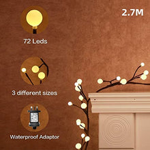 Load image into Gallery viewer, Vanthylit 8.8FT Lighted Brown Artificial Garland Lights with 84LT Frosted Warm White LED Bulb Waterproof Twig Vine Clearence for Holiday Indoor and Outdoor Fireplace Bedroom Yard Decoration