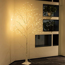 Load image into Gallery viewer, EAMBRITE 6FT White Christmas Tree Lights Pre-Lit Birch Twig Tree with 288 Warm White LEDs Mains Powered Tree Decorations Waterproof for Christmas Home Party Wedding