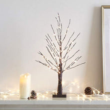 Load image into Gallery viewer, EAMBRITE Lighted Wedding Centerpiece Tree 24IN 52LT Brown Twig Tree with Transparent Jewelry and Small White Beads Ornaments for Party Birthday Home Decoration Indoor Use