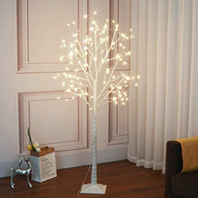 Load image into Gallery viewer, Vanthylit 5FT 168LT White Birch Tree with Fairy Lights Warm White for Indoor and Outdoor Decor