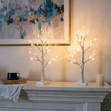 Load image into Gallery viewer, EAMBRITE Home Decorations Light Up Tree Indoor,Set of 4 Birch Tree with Led Lights, Battery Operated Tabletop Bonsai Tree Lights Money Tree Wedding Party (2FT / Warm White)
