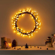 Load image into Gallery viewer, Vanthylit 8.8FT Lighted Brown Artificial Garland Lights with 84LT Frosted Warm White LED Bulb Waterproof Twig Vine Clearence for Holiday Indoor and Outdoor Fireplace Bedroom Yard Decoration