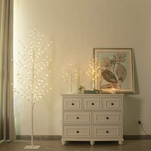 Load image into Gallery viewer, Vanthylit Pre-lit 6FT Tree with 200LED White Twinkle Lights Artificial White Tree for Party Wedding Holiday Decorations Indoor and Outdoor
