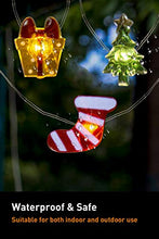 Load image into Gallery viewer, EAMBRITE 3PK 8 Modes Christmas Themed Dewdrop String Light Decor 10.75FT 30LT LED Gift Boxes Stockings Christmas Trees for Window Porch Stair Bar Outdoor and Indoor
