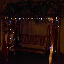 Load image into Gallery viewer, Vanthylit Set of 2 Faceted LED Christmas Lights with Clear Slim C9(Jumbo C7) 50LT Multicolor 50LED String Lights (Colorful)