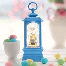 Load image into Gallery viewer, PEIDUO Easter Bunny Snow Globe Music Box Easter Bunny Decor Easter Decorations for The Home Holidays 3 AA Battery or USB Powered