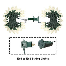 Load image into Gallery viewer, Vanthylit Faceted Led Christmas Lights with Clear C9 50LT White LED for Indoor and Outdoor Decoration(End to End Connectable Up to 45 Sets)