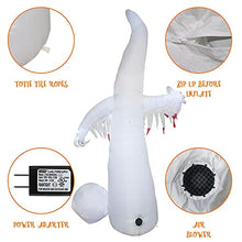 Load image into Gallery viewer, Vanthylit Halloween Inflatable White Ghost Outdoor Decoration with 10FT 220LT Build-in Cool White LED Lights,Blow Up White Ghost with Eye and Skull for Halloween Decorations Outdoor Yard Garden Lawn