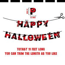 Load image into Gallery viewer, Vanthylit Halloween Banner Happy Halloween Bunting Horror Halloween Decorations for Home Yard Office Party Favor Decor Supplies