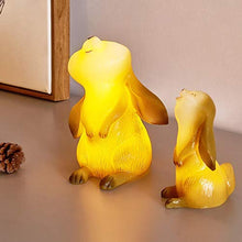 Load image into Gallery viewer, EAMBRITE Set of 2 LED Real Wax Mama & Baby Rabbits Flameless Candles Battery Operated with Timer Decor for Home Christmas Wedding Party Holiday Birthday Children¡¯s Room