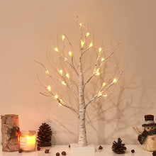 Load image into Gallery viewer, Vanthylit Pre-lit 2FT 24LED Birch Table Tree Lights with Timer LED Bonsai Tree Centerpiece Decoration Table Lamp for Home Wedding Holiday