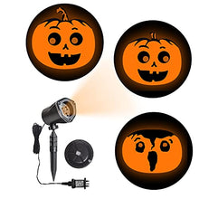 Load image into Gallery viewer, Eambrite Pumpkin Projector Halloween Projector Lights Outdoor Decorations Mains Powered Waterproof for Window Patio Garden and Haunted House Decor