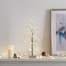 Load image into Gallery viewer, EAMBRITE 2FT Small Gold Twig Tree with Lights Pearls & Beads Jewelled Tree Decorations Light up Tree Powered by Battery for Christmas Party Home Decor