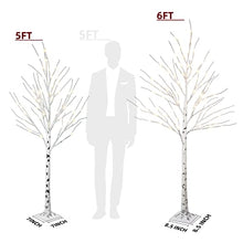 Load image into Gallery viewer, Vanthylit Pre-lit Birch Tree Light with Warm White Light up Tree for Home Party Wedding Holiday Christmas Decorations Indoor Outdoor Lighted Trees-2 Pack 5FT 6FT (Timer)