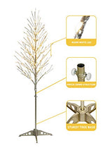 Load image into Gallery viewer, EAMBRITE 6FT LED Artificial Floor Standing Tree with 208LT Fairy Lights Prelit Champagne Gold Tree for Home Holiday Birthday Wedding Party Decor