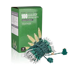Load image into Gallery viewer, EAMBRITE 100LT Mini Christmas String Lights120V UL Certified for Patio Christmas Tree Garden Yard Indoor and Outdoor, Green Wire