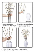 Load image into Gallery viewer, EAMBRITE Lighted Fluffy Willow Branches 33IN 90LT Brown Branch Lights with Pip Rice Berry Plug in for Holiday Party Wedding Home Decoration Indoor Outdoor Use (Vase Excluded)