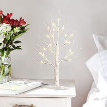 Load image into Gallery viewer, KELANCHY LED Birch Tree 2FT with Timer for Easter Day Decor, Easter Tree Centerpiece Table Decorations,Money Tree Tabletop Bonsai Tree Lights,Battery Operated Artificial Tree with Lights (Warm White)