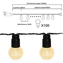 Load image into Gallery viewer, Eambrite Christmas Lights 100 LED 10m/32ft Globe Fairy Lights Plug in, Indoor Outdoor Christmas Tree Lights String Lights, Outside Lights for Xmas/Home/Party/Christmas Decorations Warm White