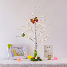 Load image into Gallery viewer, Vanthylit Easter Tree with Timer Battery Operated, Light up Indoor Spring Decorations, Centerpiece Table Decorations for Home Décor, White Easter Tree Gifts for Kids (2FT, Warm White)