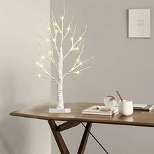 Load image into Gallery viewer, PABIPABI Easter Decorations for The Home, 2FT Easter Table Centerpiece Decoration Lighted Birch Tree, Battery Powered Easter Tree Timer (Warm White)