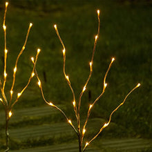 Load image into Gallery viewer, Vanthylit 3PK 30'' Lighted Pathway Light White Willow Twig Branches with 60 LED Warm White Waterproof Plug in for Outdoor and Indoor Decor