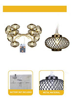 Load image into Gallery viewer, EAMBRITE Metal Black Lantern String Lights 10 LED Warm White Fairy Lights Battery Operated Indoor Decoration for Easter Birthday Wedding Window Desk Mantelpiece Party Kids' Room Bedroom
