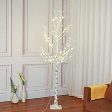 Load image into Gallery viewer, Vanthylit 6FT 88LT Pre-lit Birch Tree with Warm White Christmas Lights for Home Decor …