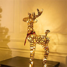 Load image into Gallery viewer, DELICHTER LED Weihnachtsfigur Rattan Rentier, Reh Weihnachtsbeleuchtung mit Timer warmweiß , Hirsch Weihnachtsdeko für Außen und Innen Wohnzimmer Garten