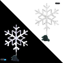 Load image into Gallery viewer, EAMBRITE Crystal Snowflake Tree Topper LED Xmas Treetop with Twinkle Effect Decor for Christmas Tree (24CM)