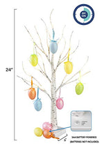 Load image into Gallery viewer, EAMBRITE Easter Egg Tree with Lights Timer Battery Operated White Twig Tree with Easter Decorations Decor for Home and Party (60cm/2ft)
