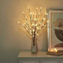 Load image into Gallery viewer, Vanthylit Lighted 3PK Twig Branches Light with Clear Leaf 30'' 60LED Pathway Lights Waterproof Adapter Brown Willow Branch Lights for Outdoor and Indoor Deco