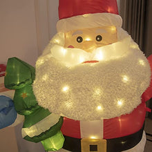 Load image into Gallery viewer, DELICHTER Weihnachtsdeko 180CM Aufblasbar Weihnachtsmann Beleuchtet Weihnachten Geschenk Deko für Innen, außen, Hof, Garten, Freien