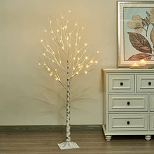 Load image into Gallery viewer, Vanthylit 6FT 88LT Pre-lit Birch Tree with Warm White Christmas Lights for Home Decor …